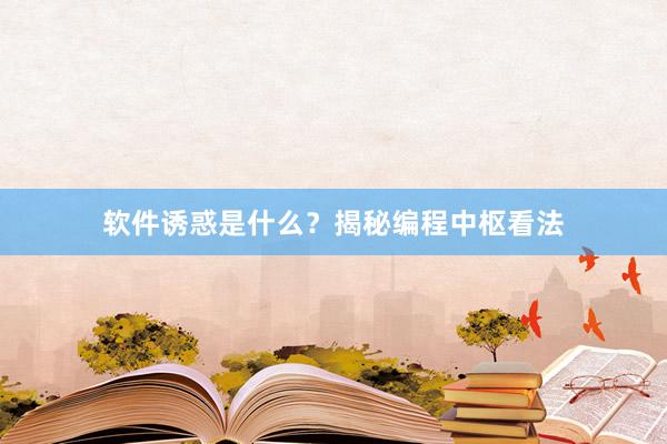 软件诱惑是什么？揭秘编程中枢看法